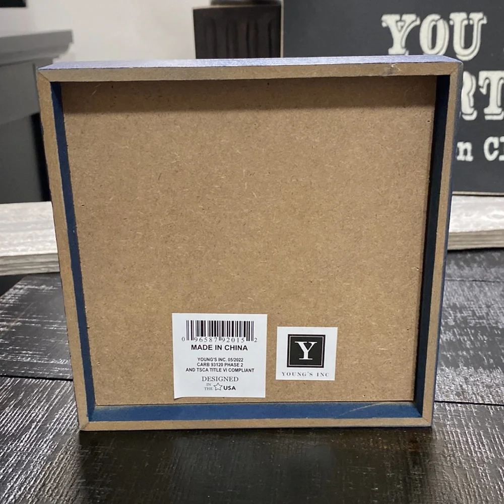 NWT 6” x 6” Jingle Bells Box Sign! - Picture 3 of 4